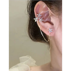 Earcuff de un lado - Flores colgantes