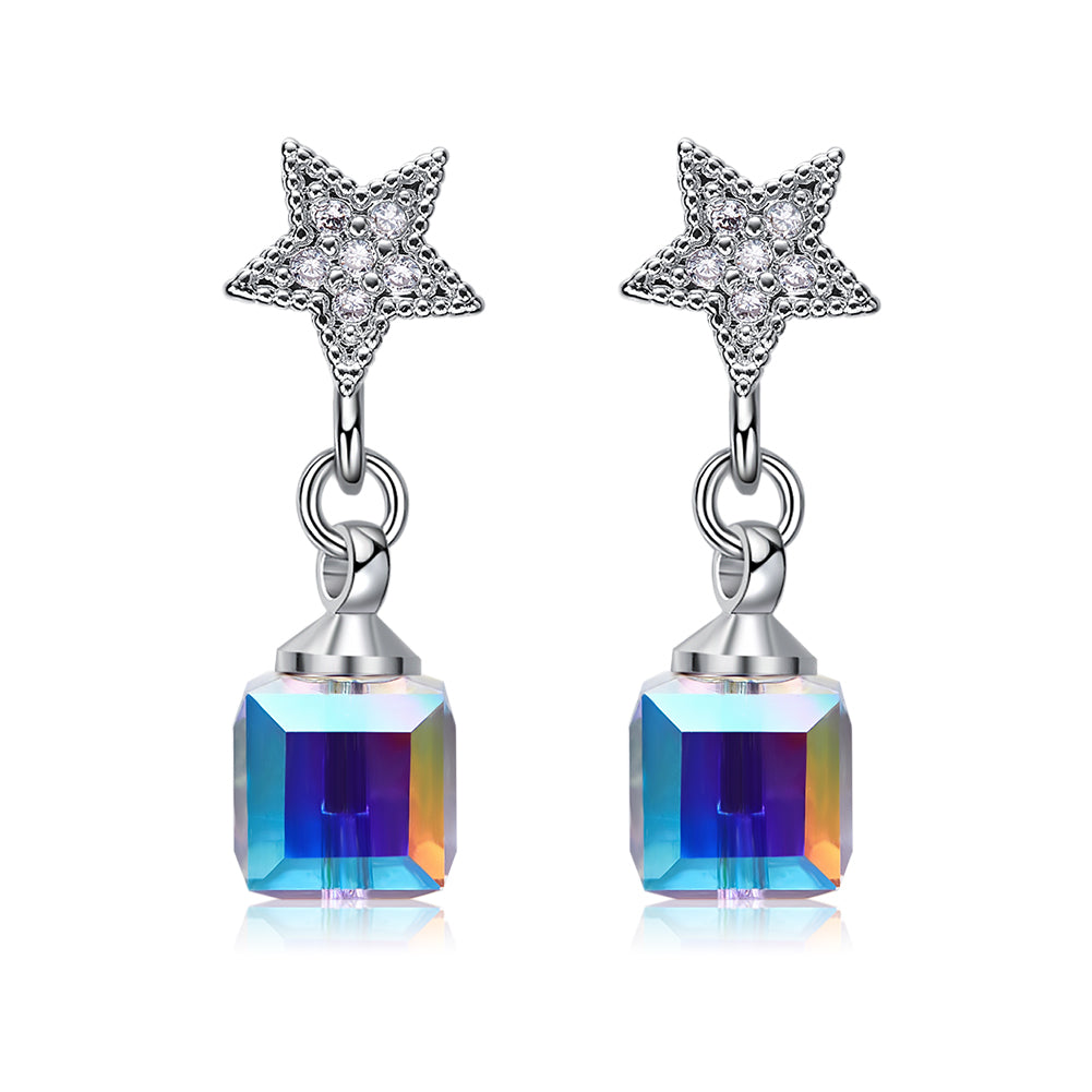 Aretes Cubo con Estrella