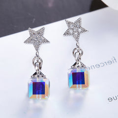 Aretes Cubo con Estrella