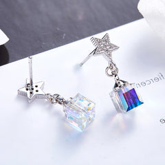 Aretes Cubo con Estrella