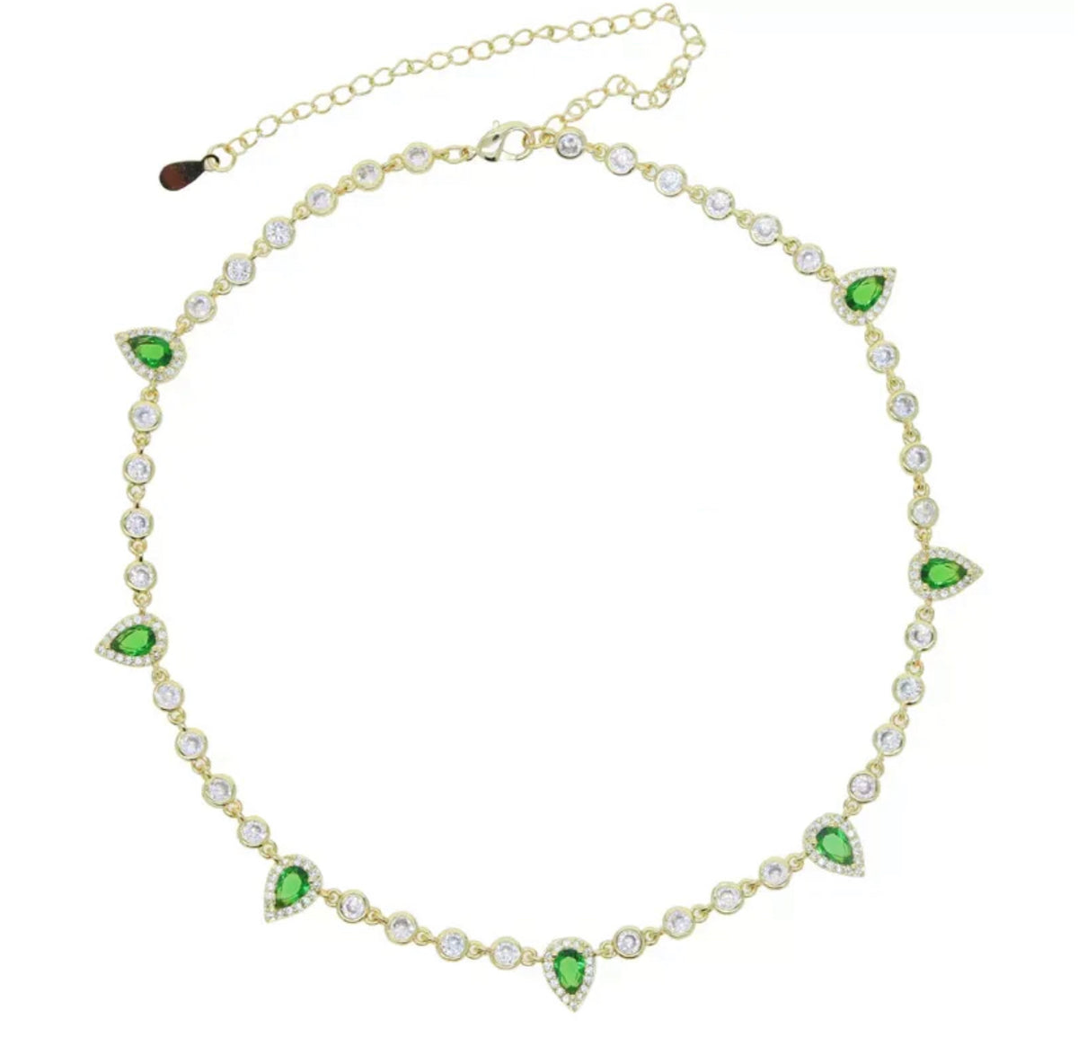 Choker de Gotas Verdes