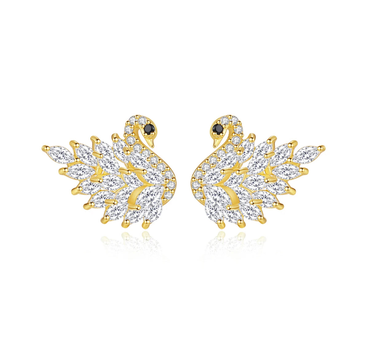 Aretes Cisne dorado