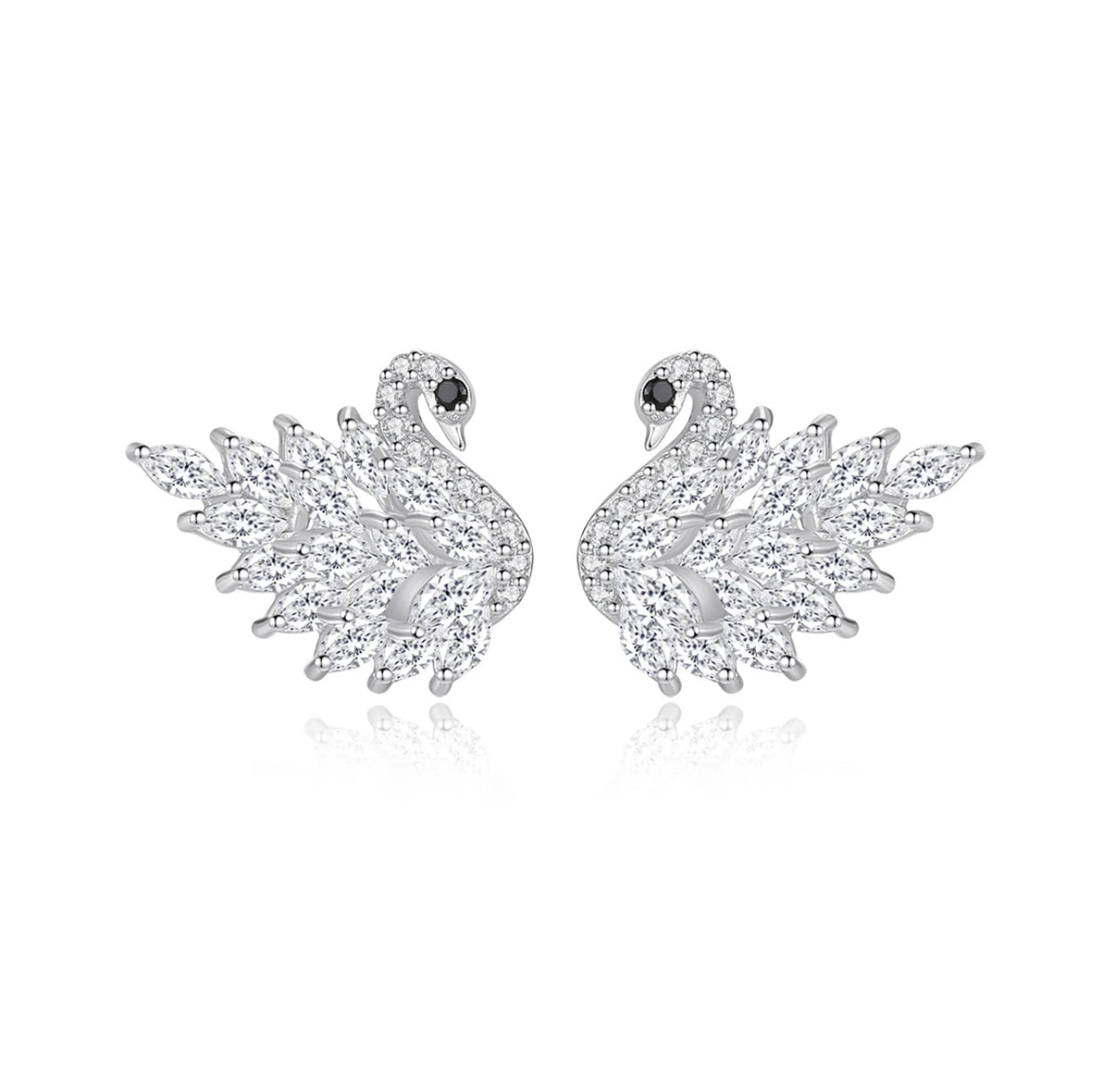 Aretes Cisne transparente