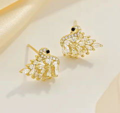 Aretes Cisne dorado