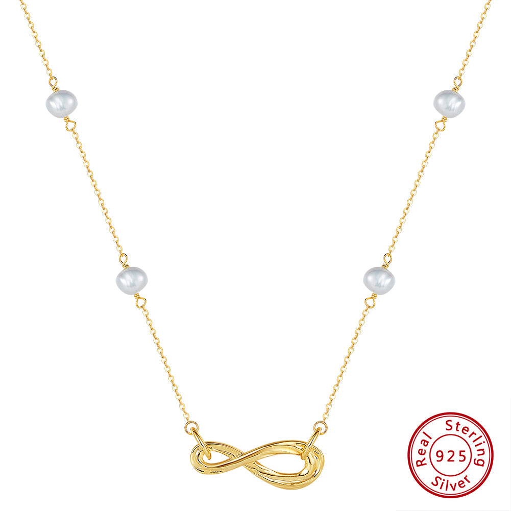 Collar Infinito con Perlas