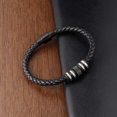 Leather and Steel Bracelet 