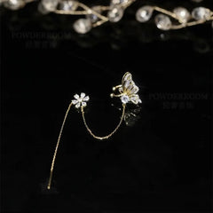 Butterfly &amp; Flower Earcuff 