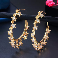 Argollas Estrellas colgantes