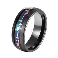 Black Heartbeat Ring 