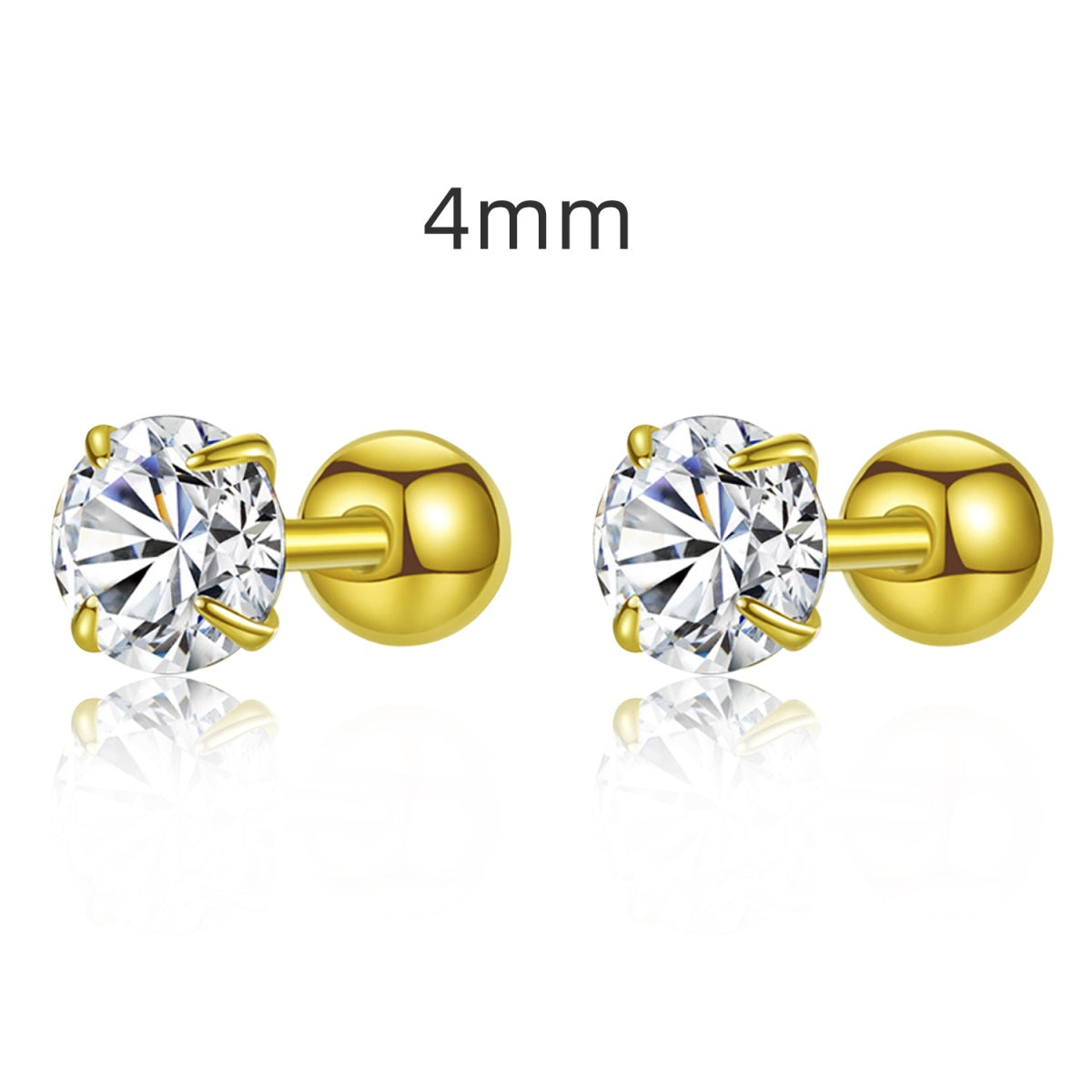 Studs brillantes 4 mm