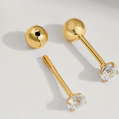 Studs brillantes 4 mm