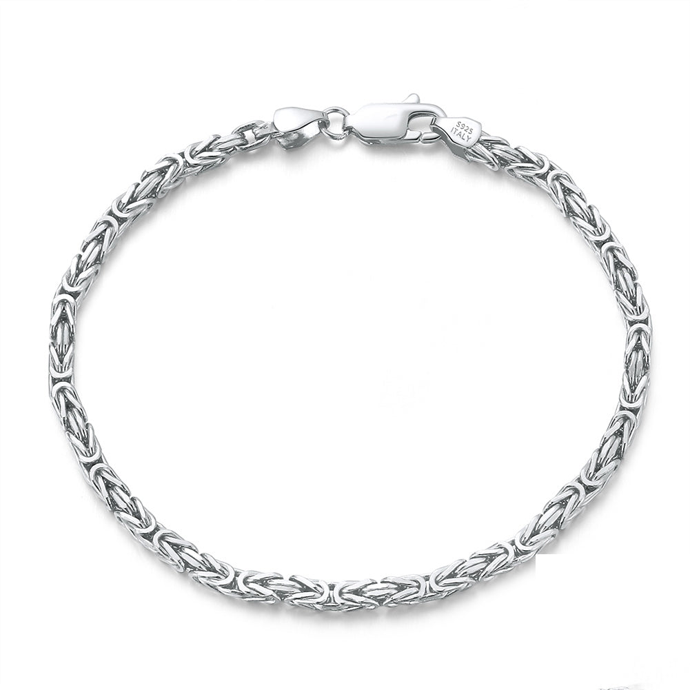 Pulsera Bizantina Unisex - plateada