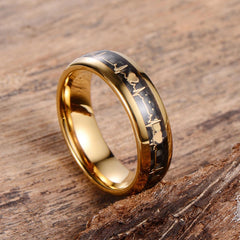 Golden Heartbeat Ring 