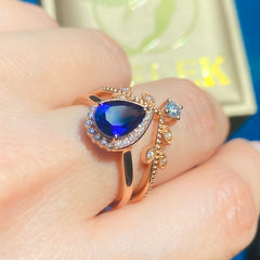 Cultured Sapphire Royalty Ring