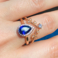 Cultured Sapphire Royalty Ring